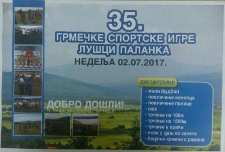 35. GRMEČKE SPORTSKE IGRE 35. GRMEČKE SPORTSKE IGRE